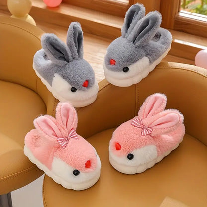 Adorable Cartoon Bunny Plush Slippers for Kids