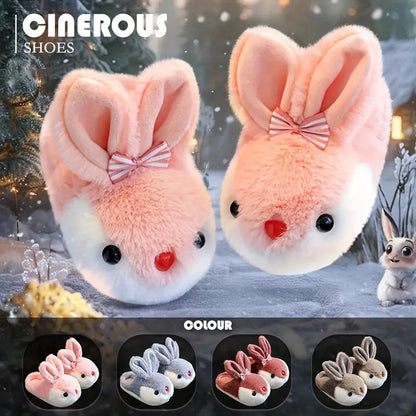 Adorable Cartoon Bunny Plush Slippers for Kids