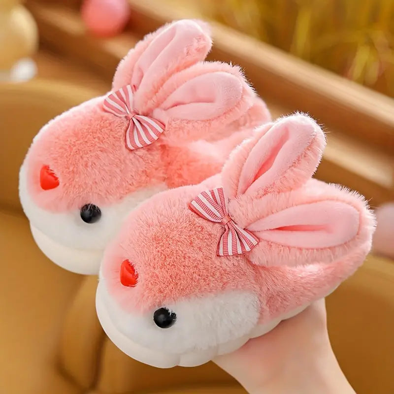 Adorable Cartoon Bunny Plush Slippers for Kids