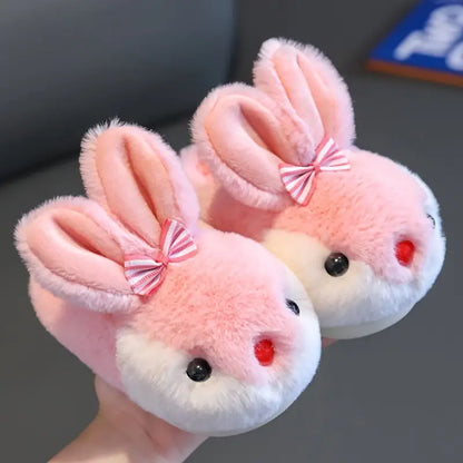 Adorable Cartoon Bunny Plush Slippers for Kids