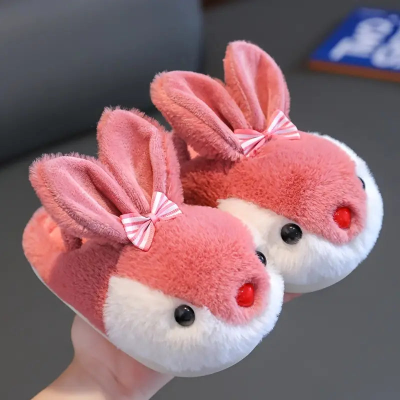 Adorable Cartoon Bunny Plush Slippers for Kids