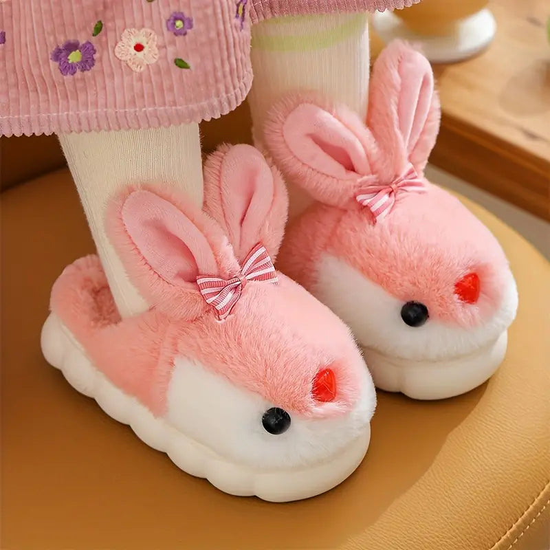 Adorable Cartoon Bunny Plush Slippers for Kids