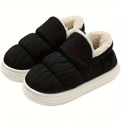 Women's Winter Puffer Slippers - Plush-Lined Non-Slip House Shoes | Lightweight & Warm Design