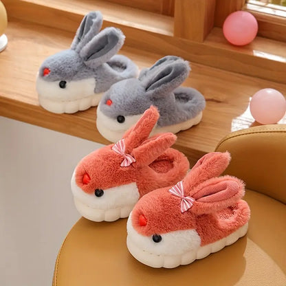 Adorable Cartoon Bunny Plush Slippers for Kids