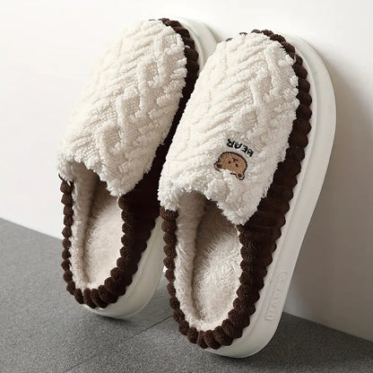 Soft Plush Home Slippers - Anti-Slip Sole, Warm and Comfortable Winter Unisex Indoor Shoes